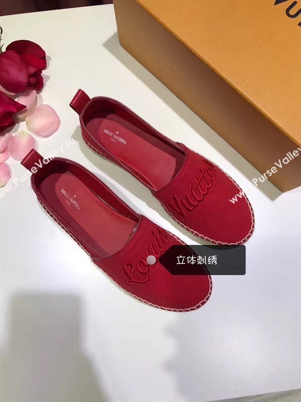 LOUIS VUITTON LV red flat shoes 3935