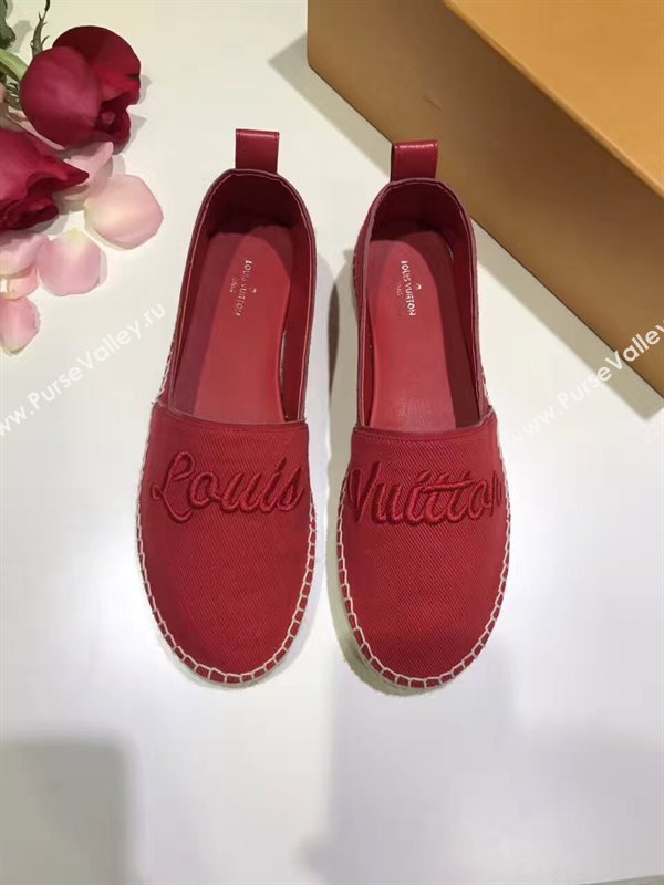 LOUIS VUITTON LV red flat shoes 3935