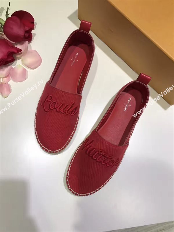 LOUIS VUITTON LV red flat shoes 3935