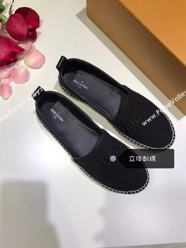 LOUIS VUITTON LV black flat shoes 3936