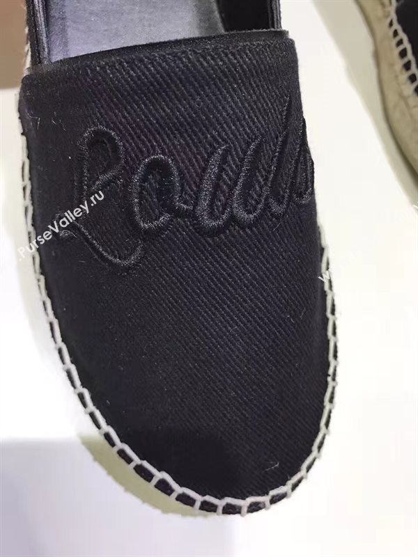 LOUIS VUITTON LV black flat shoes 3936