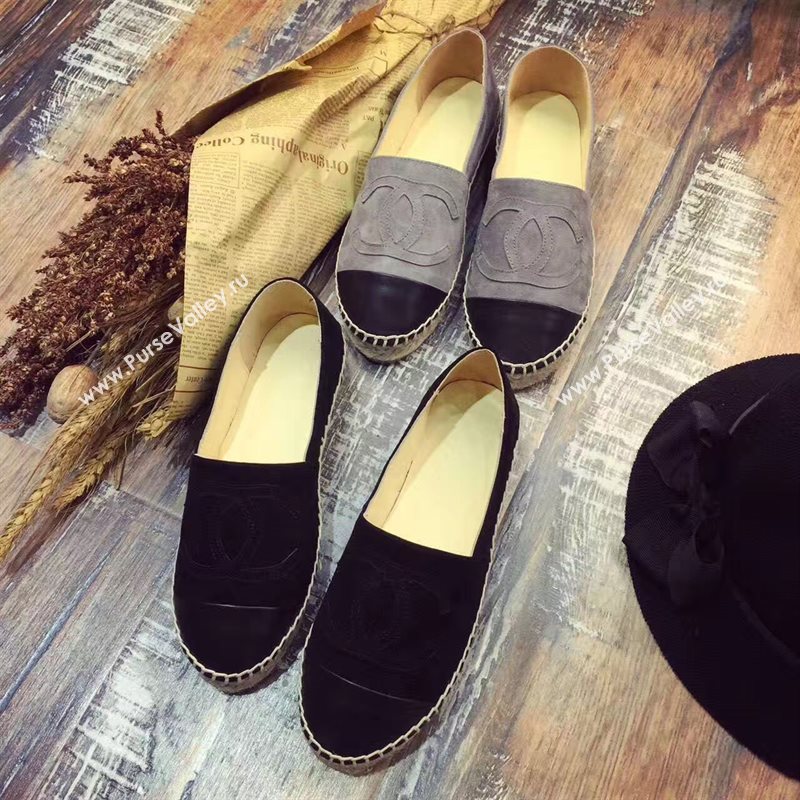 Chanel suede flat lambskin shoes 3938