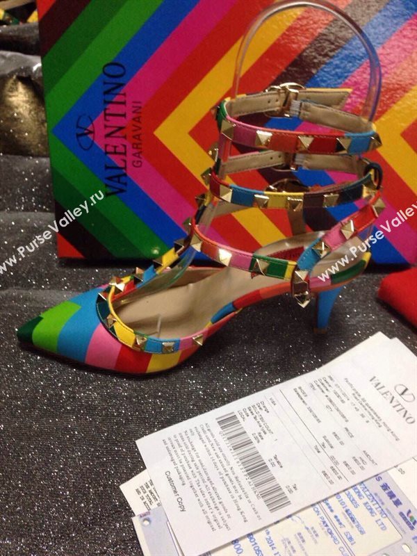Valentino sandals heels rainbow stud shoes 4040