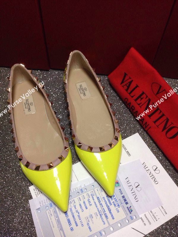 Valentino paint sandals stud flats shoes 4042