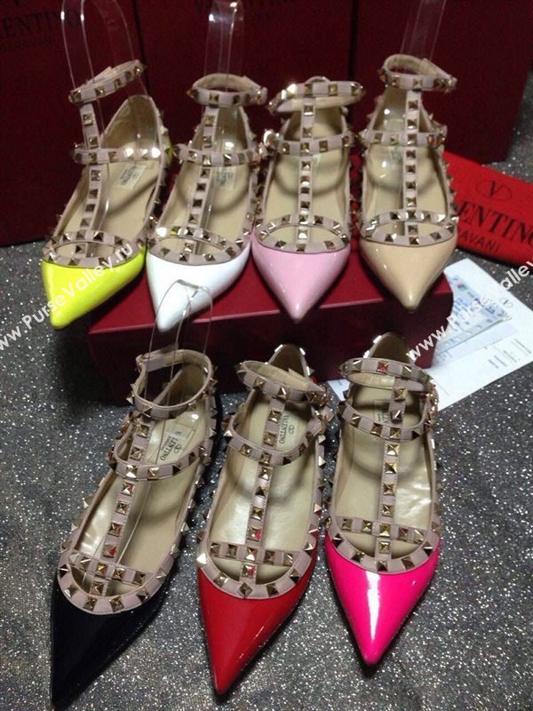 Valentino sandals flats paint stud shoes 4043