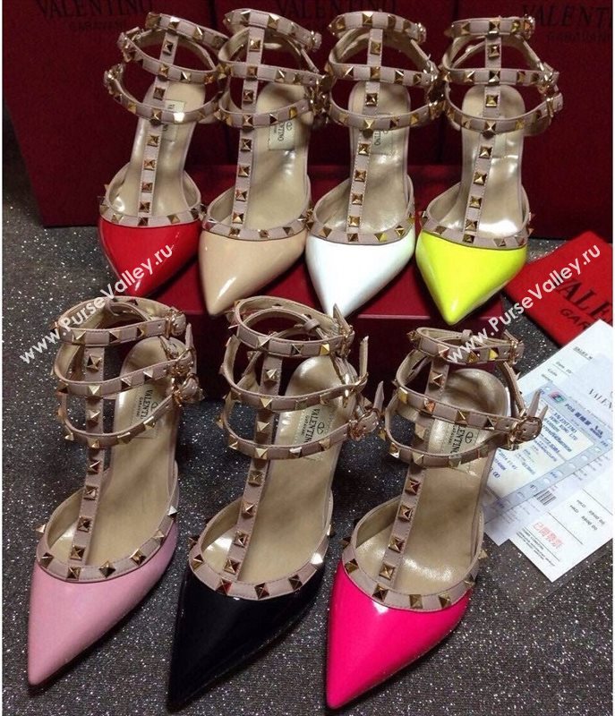 Valentino sandals paint stud heels shoes 4044