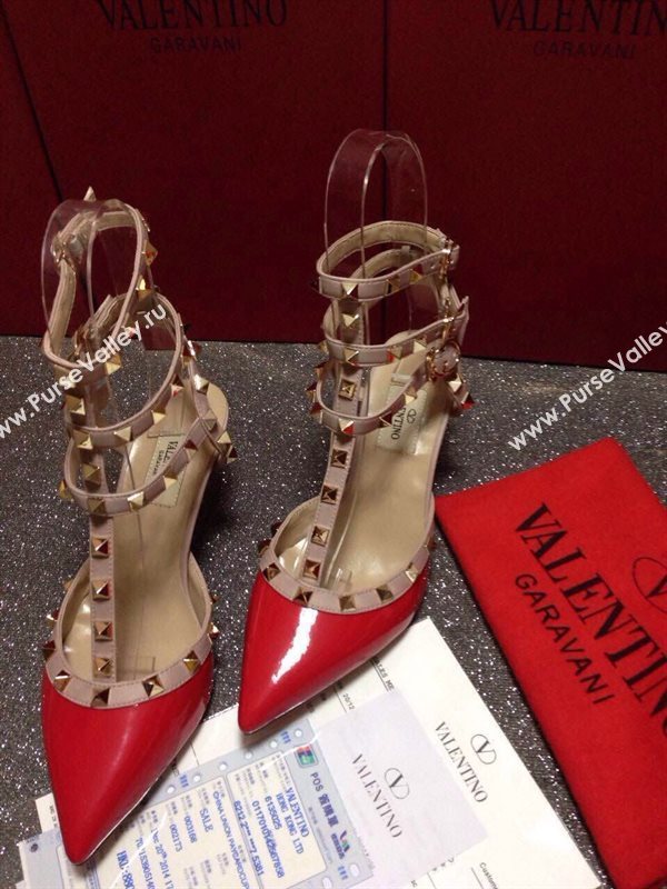 Valentino sandals paint stud heels shoes 4044