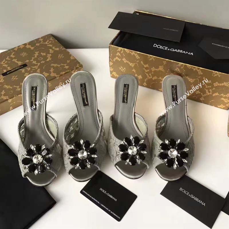 Dolce Gabbana D&G heels gray shoes 4051