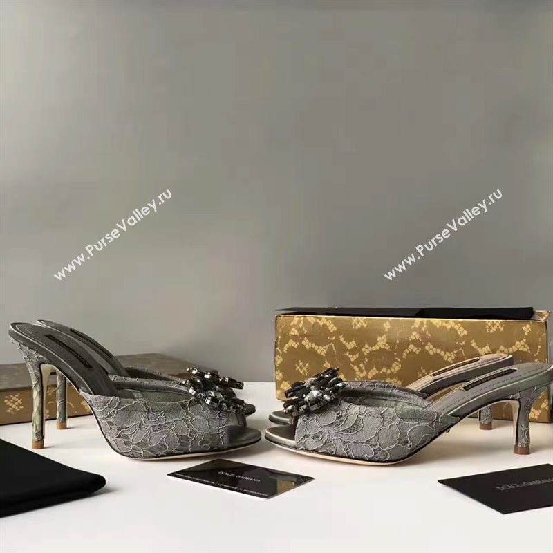 Dolce Gabbana D&G heels gray shoes 4051