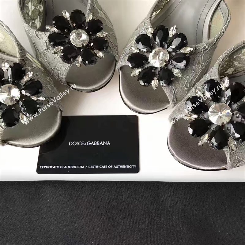 Dolce Gabbana D&G heels gray shoes 4051