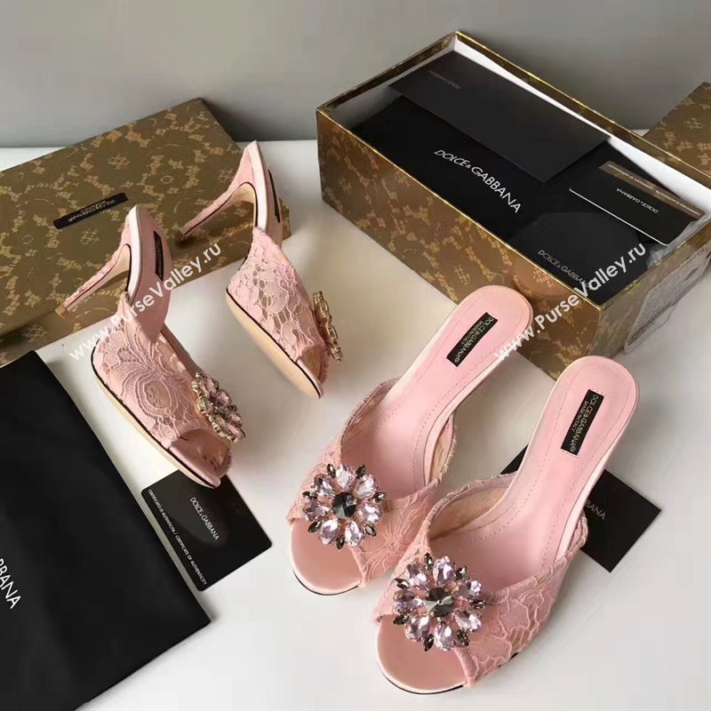 Dolce Gabbana D&G heels pink shoes 4053