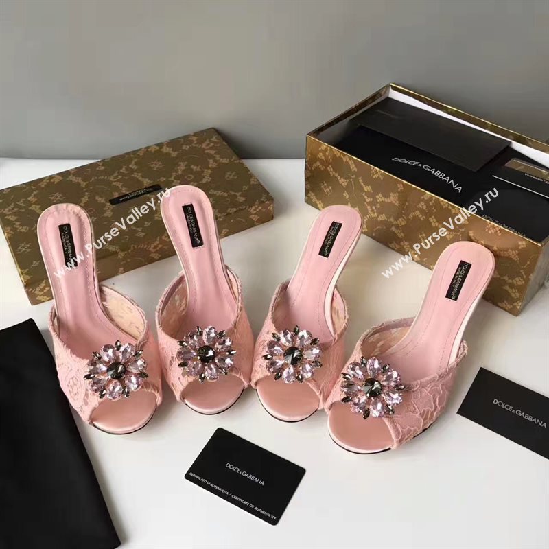 Dolce Gabbana D&G heels pink shoes 4053