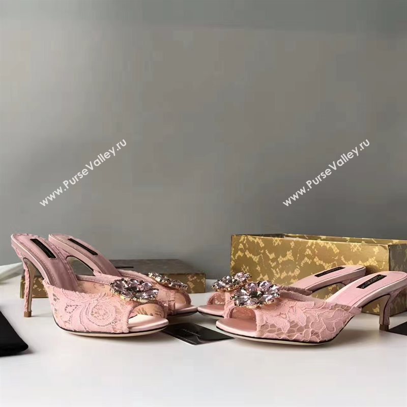 Dolce Gabbana D&G heels pink shoes 4053