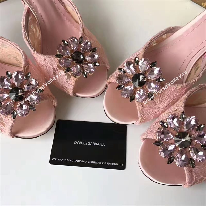 Dolce Gabbana D&G heels pink shoes 4053