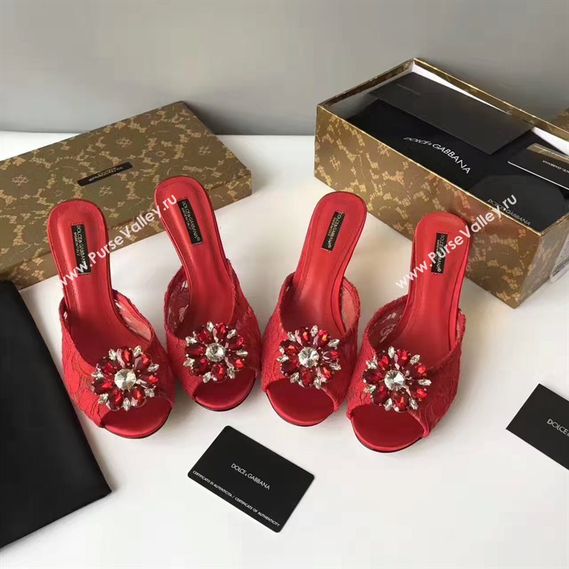 Dolce Gabbana D&G heels red shoes 4054