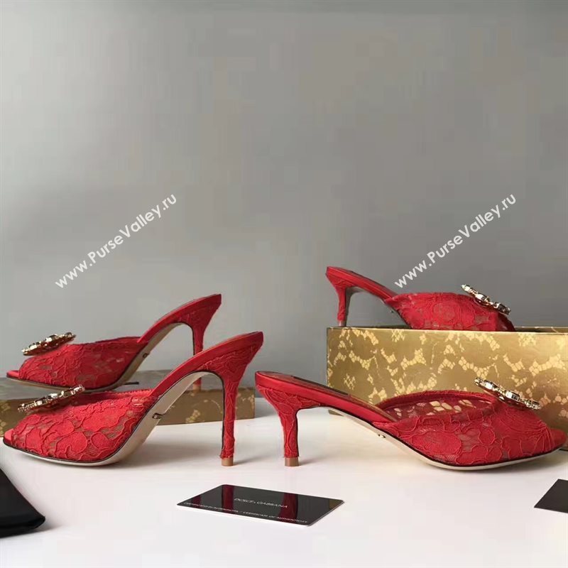 Dolce Gabbana D&G heels red shoes 4054