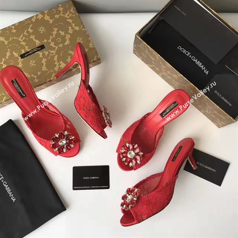 Dolce Gabbana D&G heels red shoes 4054