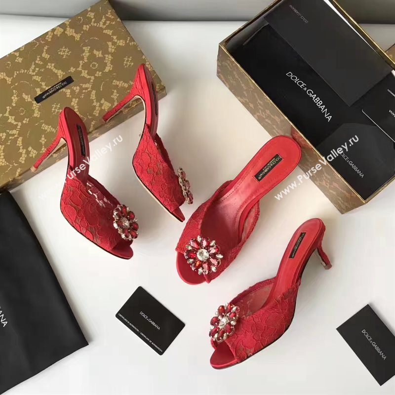 Dolce Gabbana D&G heels red shoes 4054