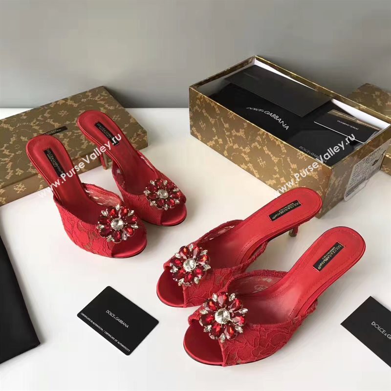 Dolce Gabbana D&G heels red shoes 4054