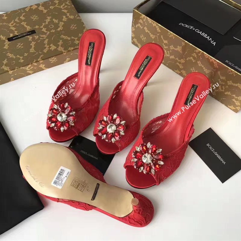 Dolce Gabbana D&G heels red shoes 4054