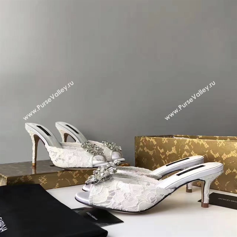 Dolce Gabbana D&G heels white shoes 4055