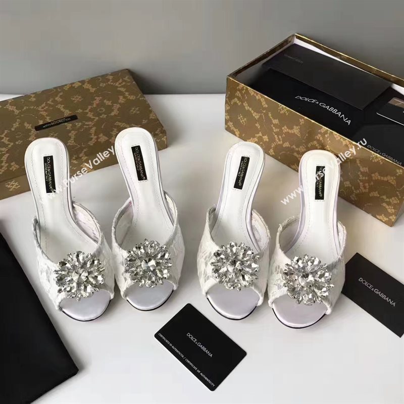 Dolce Gabbana D&G heels white shoes 4055