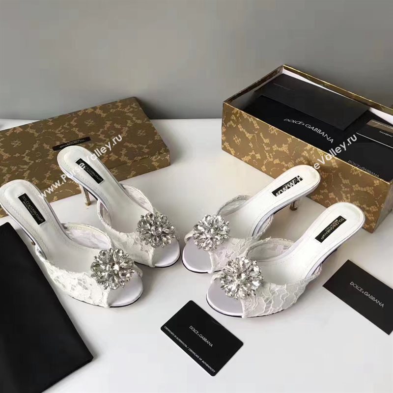 Dolce Gabbana D&G heels white shoes 4055