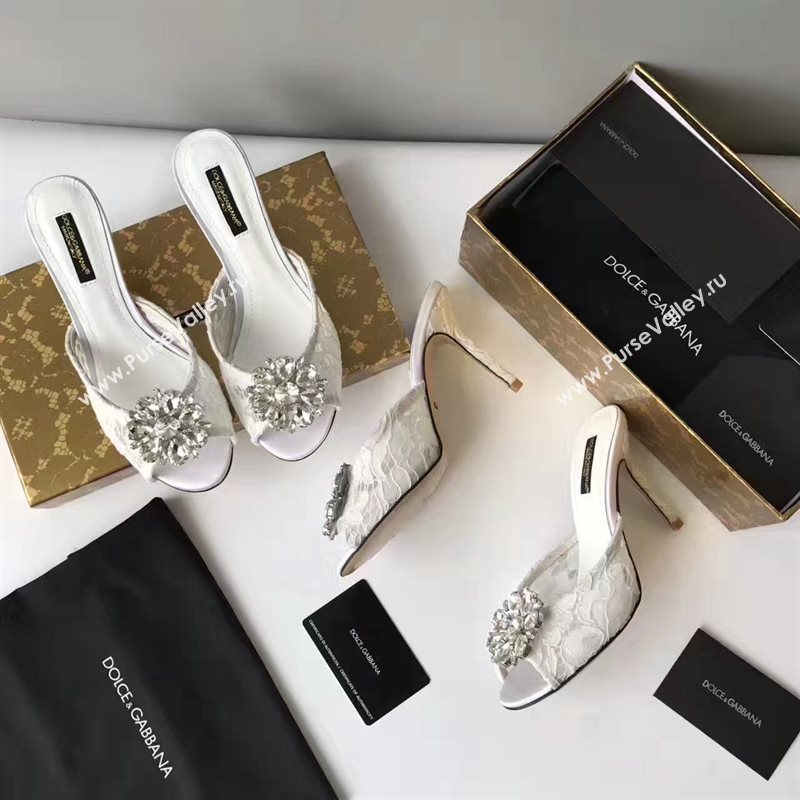 Dolce Gabbana D&G heels white shoes 4055