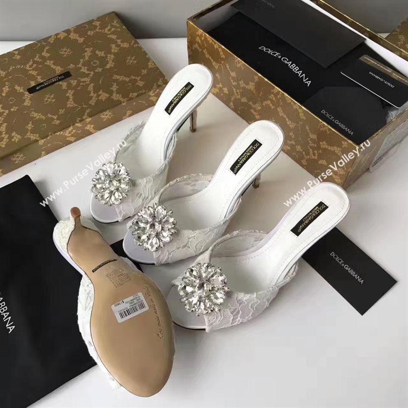 Dolce Gabbana D&G heels white shoes 4055
