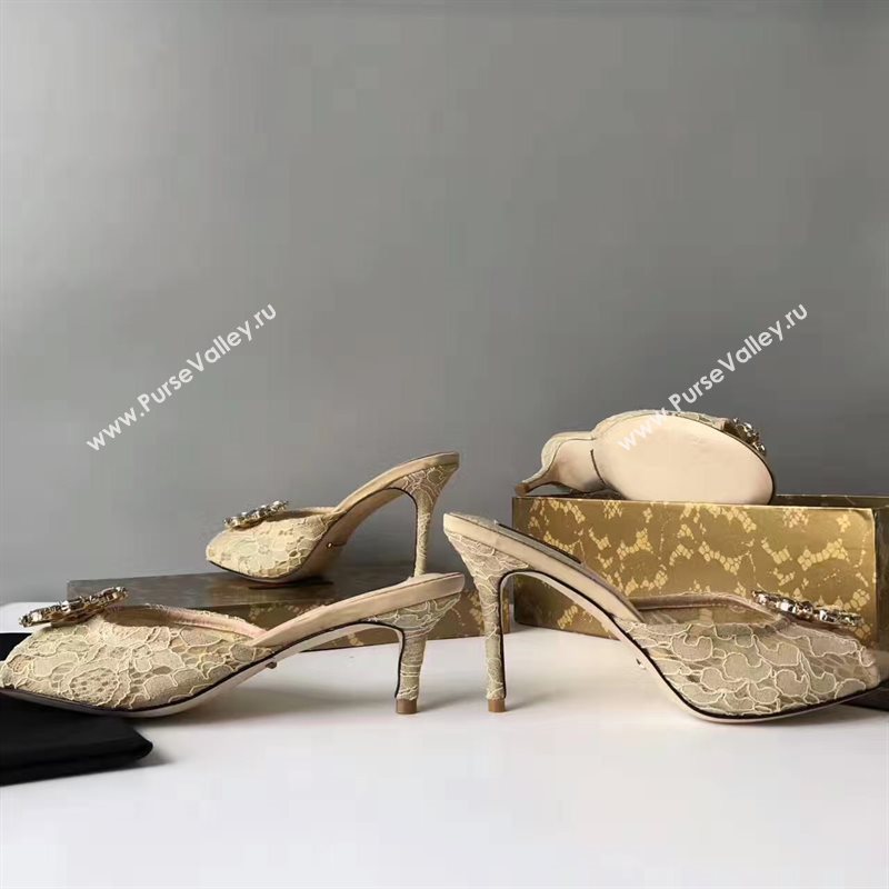 Dolce Gabbana D&G heels tan light shoes 4056