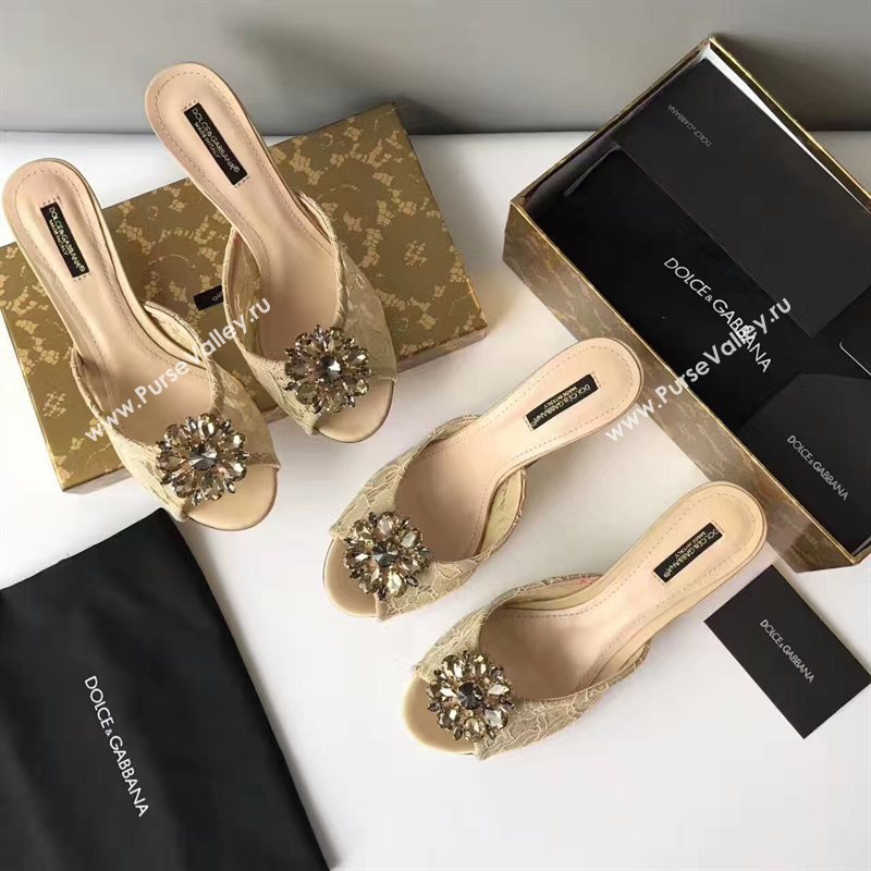 Dolce Gabbana D&G heels tan light shoes 4056