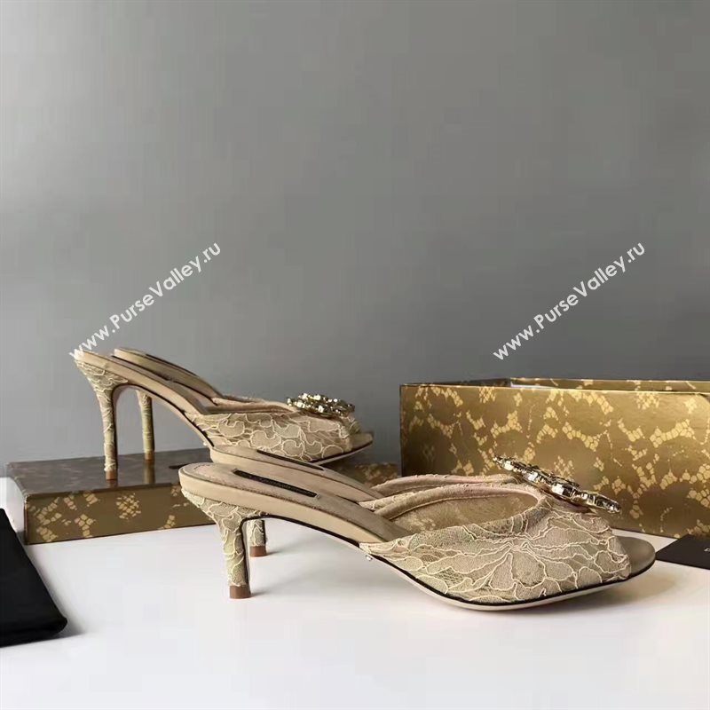 Dolce Gabbana D&G heels tan light shoes 4056