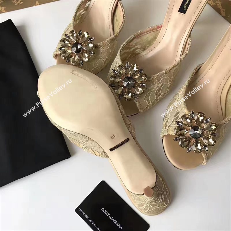 Dolce Gabbana D&G heels tan light shoes 4056