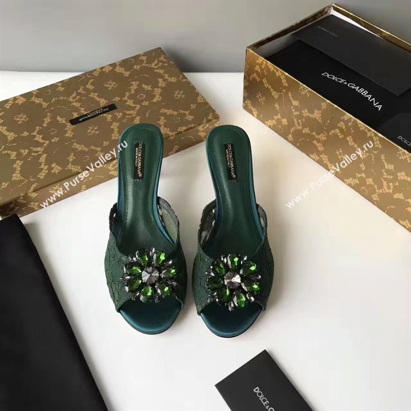 Dolce Gabbana D&G heels green shoes 4057