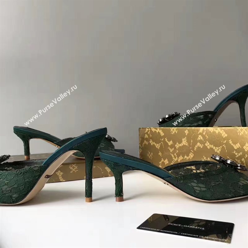 Dolce Gabbana D&G heels green shoes 4057