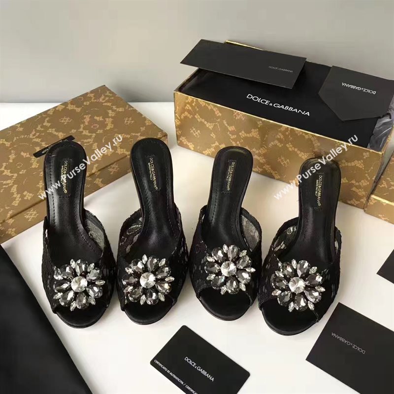 Dolce Gabbana D&G heels black shoes 4058