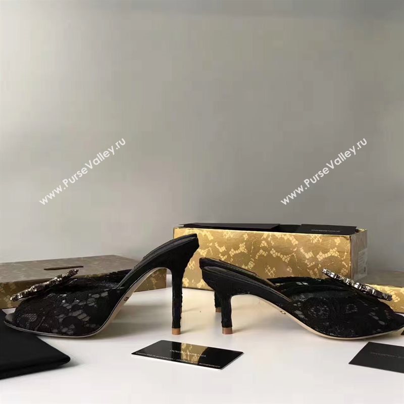 Dolce Gabbana D&G heels black shoes 4058