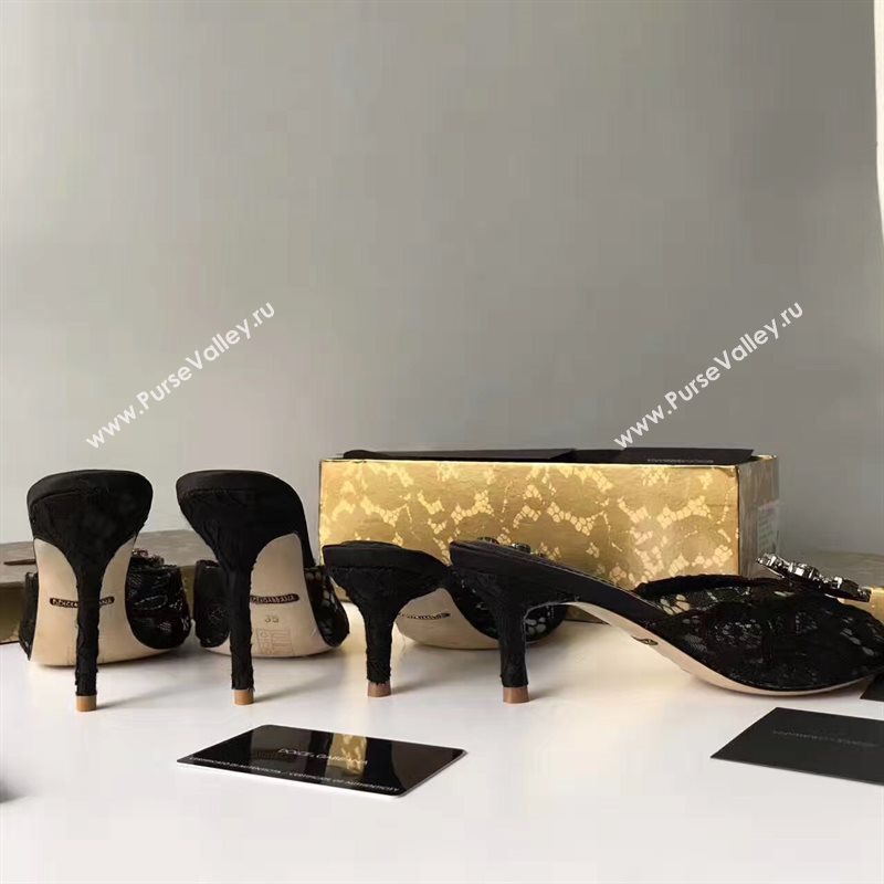 Dolce Gabbana D&G heels black shoes 4058