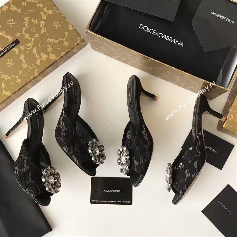 Dolce Gabbana D&G heels black shoes 4058