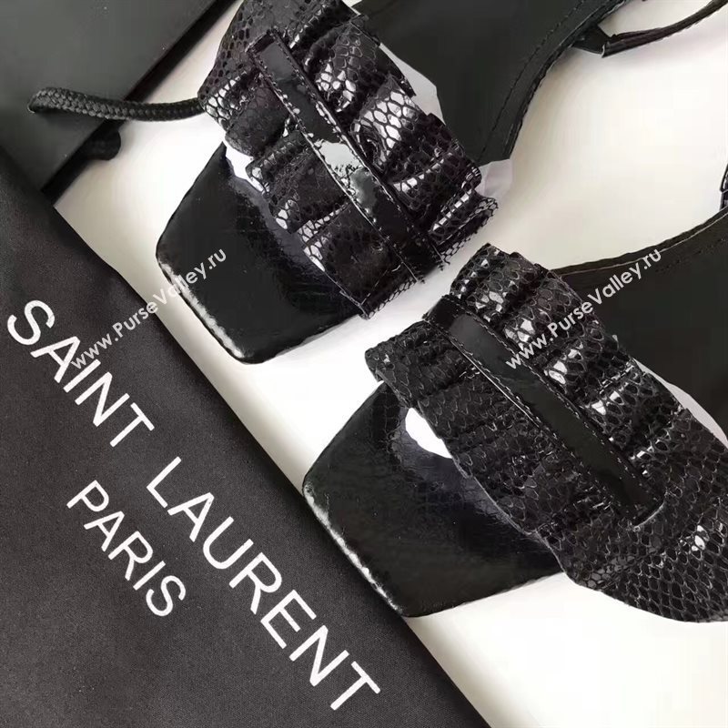 YSL flats black sandals shoes 4060