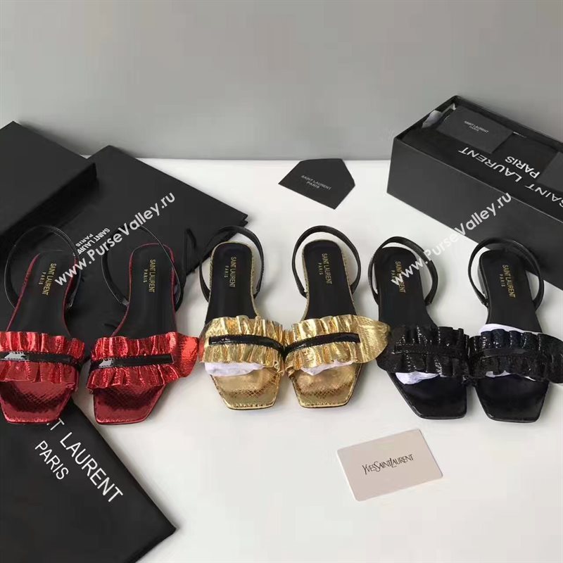 YSL flats sandals colors many shoes 4062