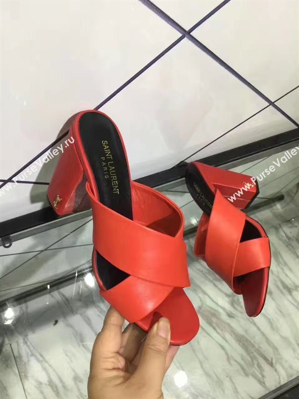 YSL heels orange sandals shoes 4063