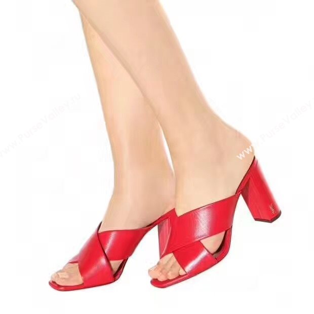 YSL heels orange sandals shoes 4063