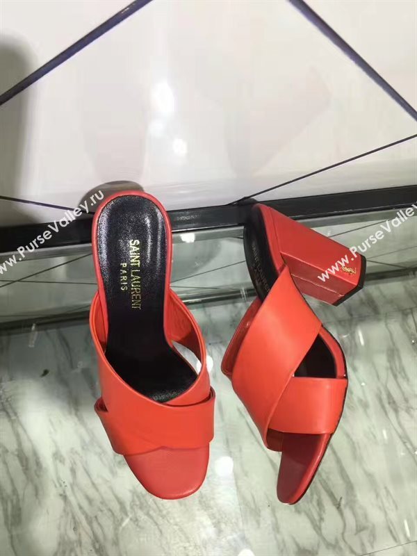 YSL heels orange sandals shoes 4063