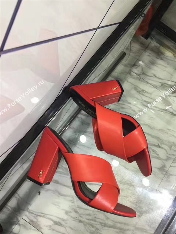YSL heels orange sandals shoes 4063