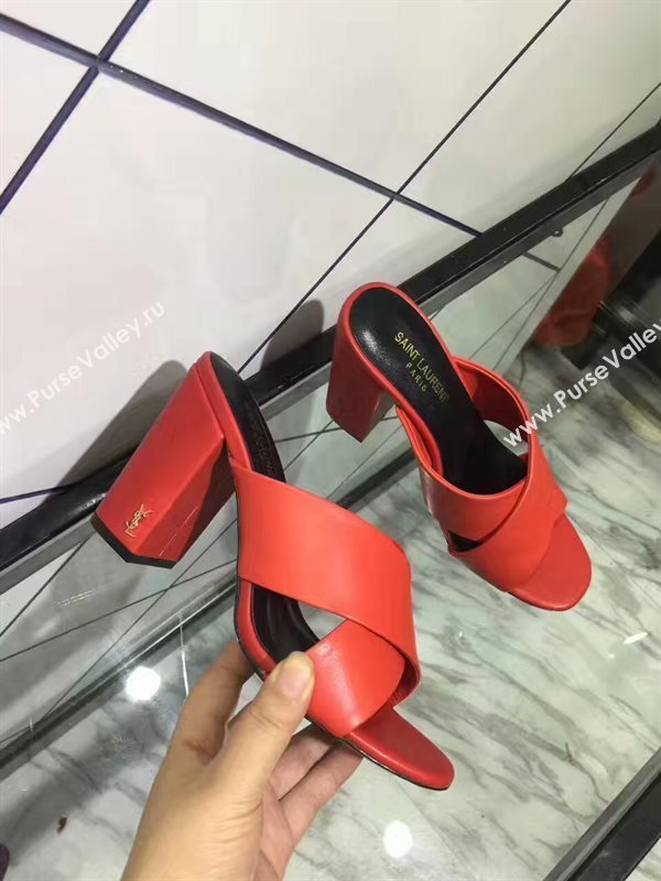 YSL heels orange sandals shoes 4063