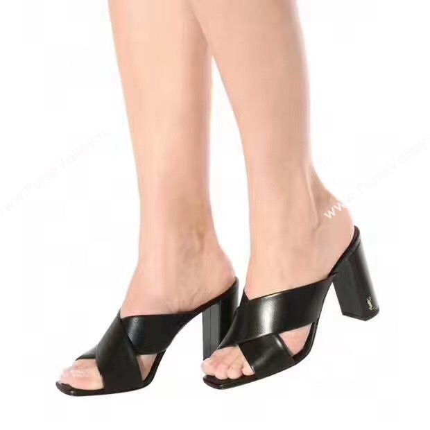 YSL heels black sandals shoes 4064