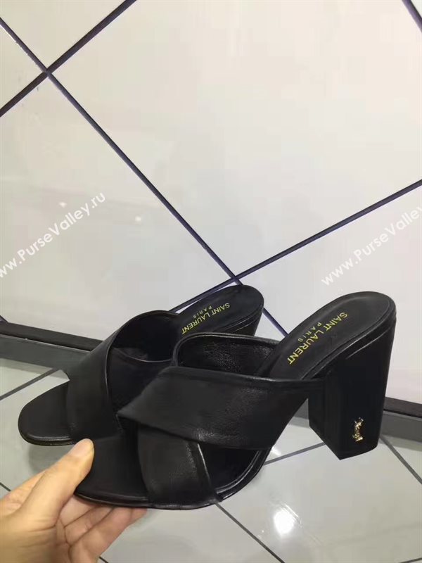 YSL heels black sandals shoes 4064