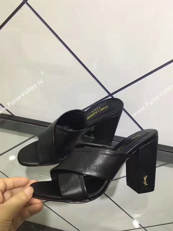 YSL heels black sandals shoes 4064