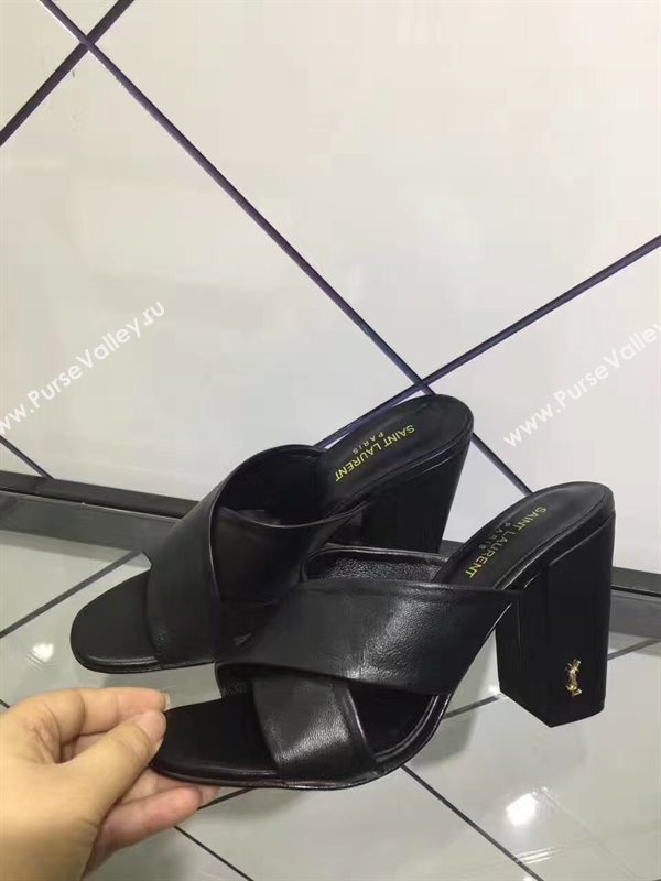 YSL heels black sandals shoes 4064